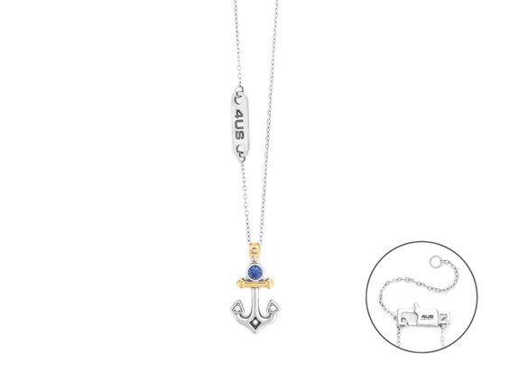 Halskette 4US: Cesare Paciotti Herr Primavera Estate 25 in Stahl 4UCL7800 - 4UCL7800